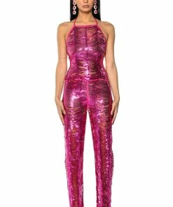 SENORITA EMBELLISHED HALTER TOP IN PINK 9 SENORITA EMBELLISHED HALTER TOP IN PINK -FINESSE-shop senorita embellished halter top pink 3 3