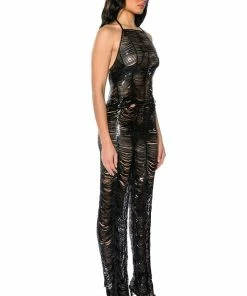 SENORITA EMBELLISHED STRAIGHT LEG PANT IN BLACK -FINESSE-shop senorita embellished straight leg pant black 4 4