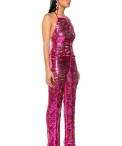 SENORITA EMBELLISHED STRAIGHT LEG PANT IN PINK -FINESSE-shop senorita embellished straight leg pant pink 4 4