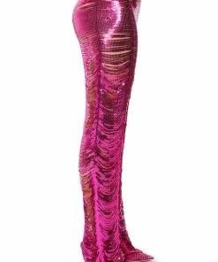 SENORITA EMBELLISHED STRAIGHT LEG PANT IN PINK -FINESSE-shop senorita embellished straight leg pant pink 6 6