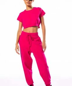 SERENA KNIT JOGGER 11 SERENA KNIT JOGGER -FINESSE-shop serena knit jogger pink 3 3