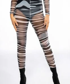 SET YOU STRAIGHT MESH LEGGING