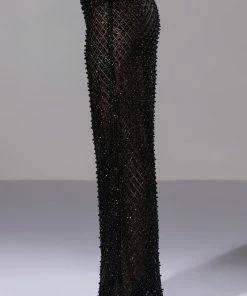 SEXY VILLAIN SHEER WIDE LEG GLITTER DETAIL PANTS -FINESSE-shop sexy villain sheer wide leg glitter detail pants black 5 5
