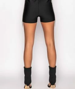 SHAKE IT FRINGE DETAIL BANDAGE SHORT -FINESSE-shop shake it fringe detail bandage short black 8 8