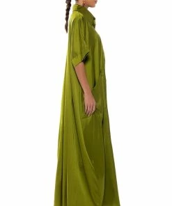SHE'S RICH OVERSIZED SATIN JUMPSUIT IN GREEN -FINESSE-shop shes rich oversized satin jumpsuit in green green 3 3