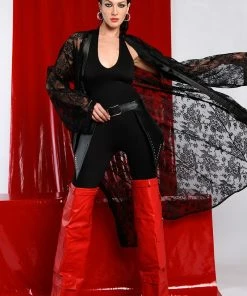 SHES SLEEK DOUBLE LAYER HALTER CATSUIT -FINESSE-shop shes sleek double layer halter catsuit black 8 8