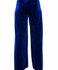SHOW ME LOVE VELVET WIDE LEG TROUSER -FINESSE-shop show me love velvet wide leg trouser royal blue 7 7