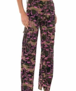 FINESSE-shop -FINESSE-shop silhouette print camo cargo pant camo 2 2