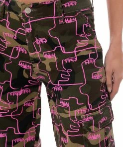 SILHOUETTE PRINT CAMO CARGO PANT -FINESSE-shop silhouette print camo cargo pant camo 7 7