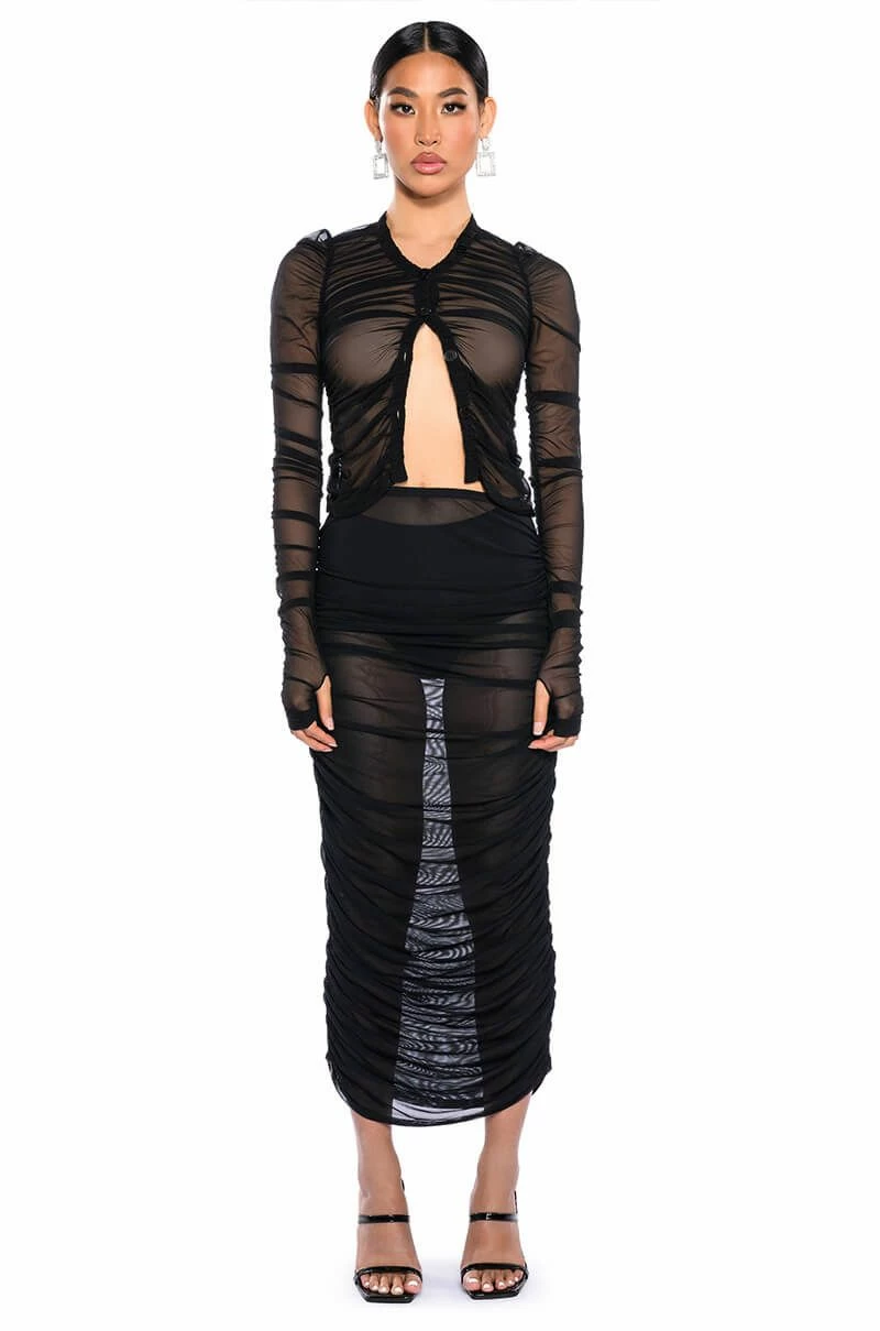 SIMPLE BLISS MESH MAXI SKIRT 3 SIMPLE BLISS MESH MAXI SKIRT - Image 3