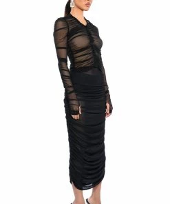 SIMPLE BLISS MESH MAXI SKIRT 11 SIMPLE BLISS MESH MAXI SKIRT -FINESSE-shop simple bliss mesh maxi skirt black 4 4