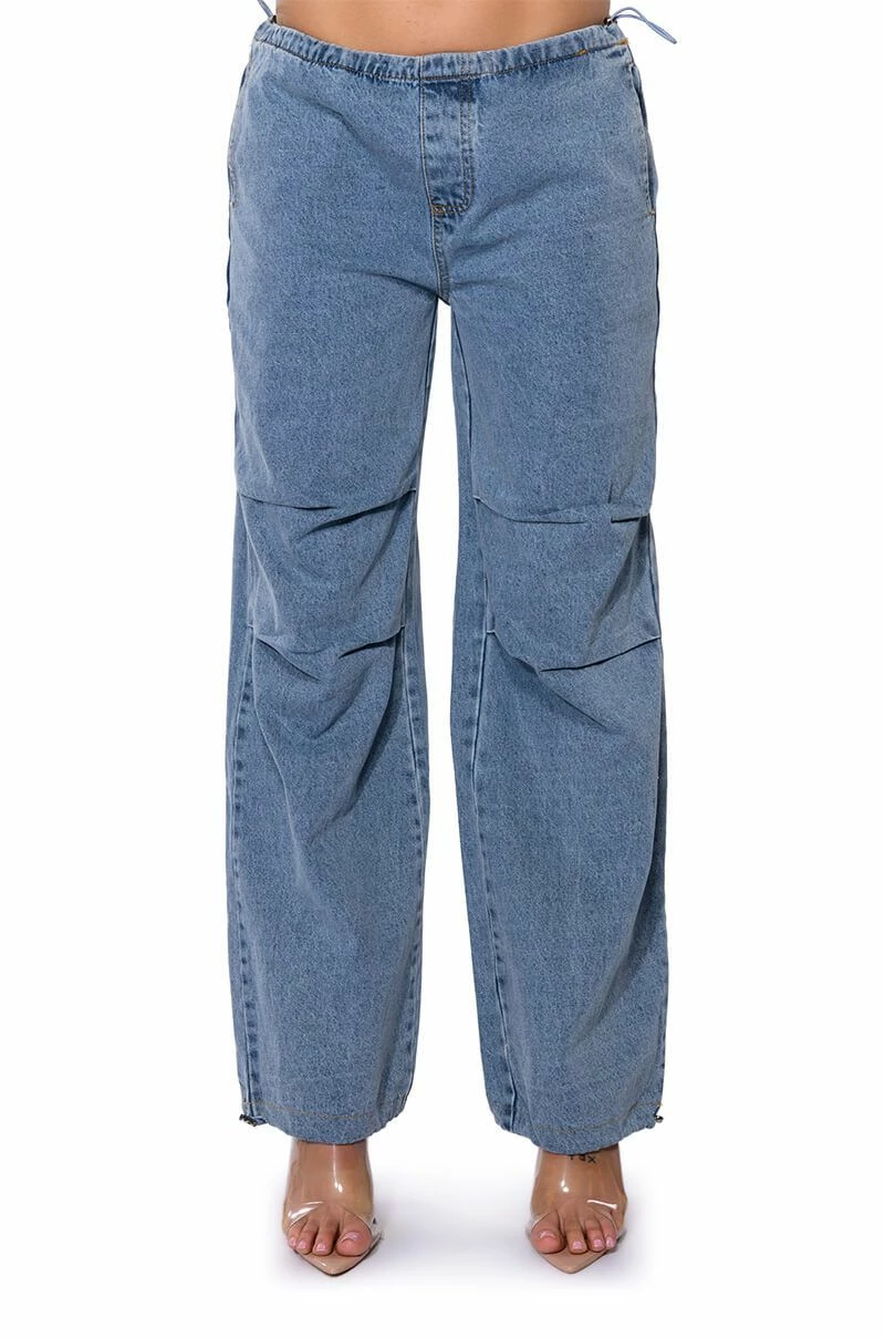 SKATER GIRL DENIM DRAWSTRING PANT 5 SKATER GIRL DENIM DRAWSTRING PANT - Image 5