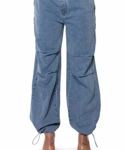 SKATER GIRL DENIM DRAWSTRING PANT 13 SKATER GIRL DENIM DRAWSTRING PANT -FINESSE-shop skater girl denim drawstring pant light blue denim 6 6