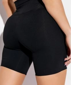 SNATCHED HIGH RISE BIKER SHORTS 9 SNATCHED HIGH RISE BIKER SHORTS -FINESSE-shop snatched high rise biker shorts black 3 3
