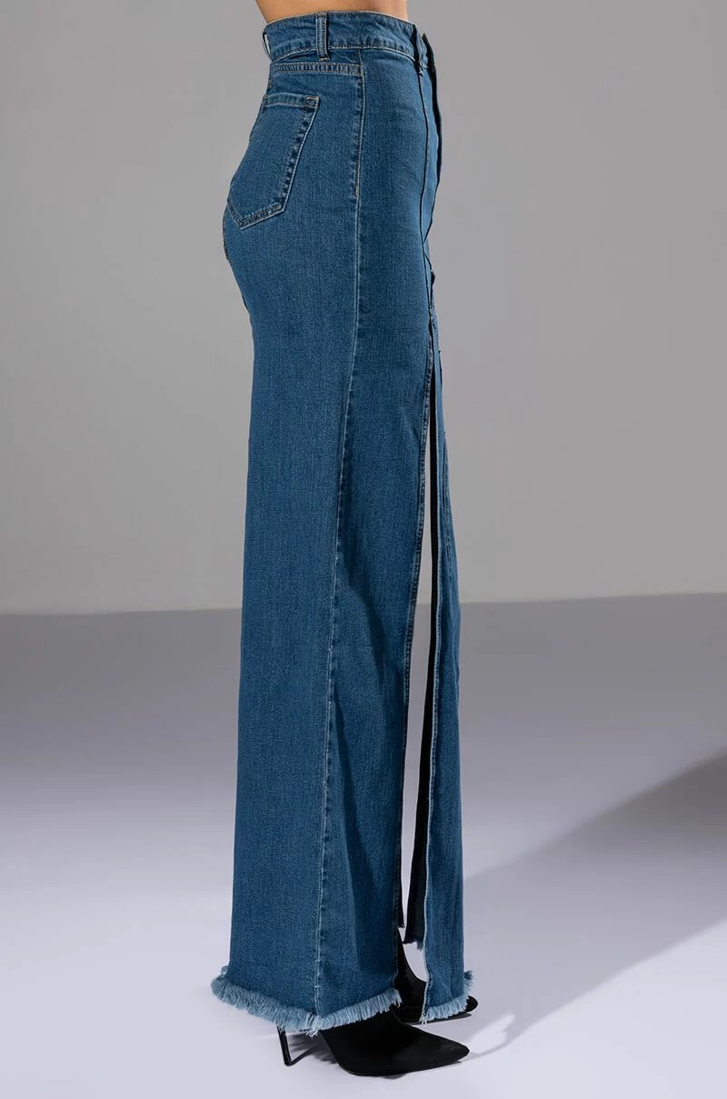 SO SLAYING DOUBLE SLIT DENIM MAXI SKIRT 6 SO SLAYING DOUBLE SLIT DENIM MAXI SKIRT - Image 6