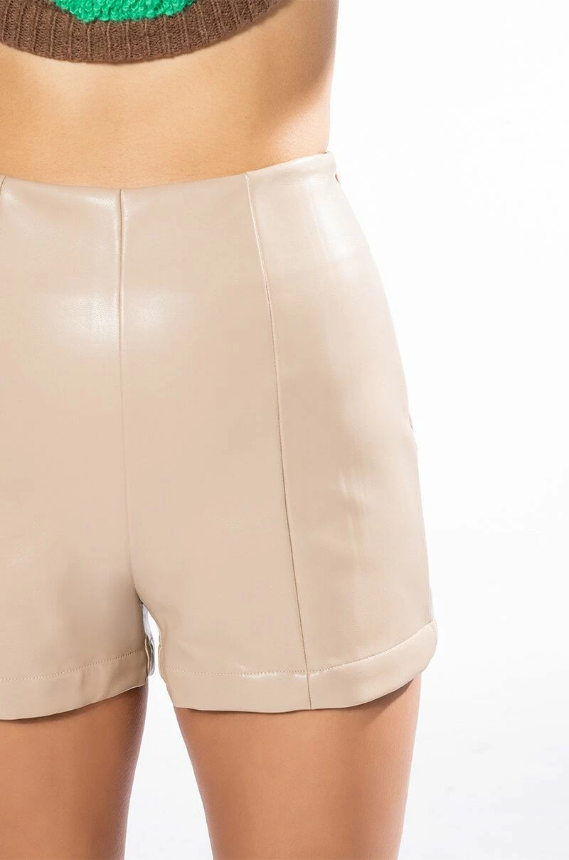 SOHO FAUX LEATHER BOOTY SHORT 8 SOHO FAUX LEATHER BOOTY SHORT - Image 8