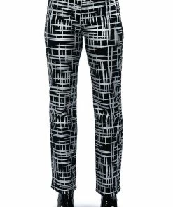SOMETHING DIFFERENT METALLIC DETAILED JEANS -FINESSE-shop something different metallic detailed jeans black 5 5