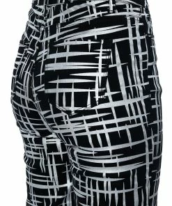 SOMETHING DIFFERENT METALLIC DETAILED JEANS -FINESSE-shop something different metallic detailed jeans black 8 8