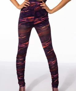 SOMETHING SPECIAL MESH LEGGING WITH RUCHED DETAIL