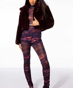 SOMETHING SPECIAL MESH LEGGING WITH RUCHED DETAIL -FINESSE-shop something special mesh legging with ruched detail purple multi 3 3