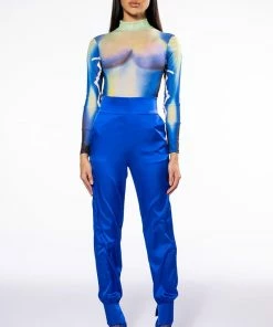 STARS IN THE SKY SATIN PANTS 13 STARS IN THE SKY SATIN PANTS -FINESSE-shop stars in the sky satin pants royal blue 6 6
