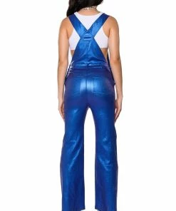 STAY WAVY METALLIC OVERALLS -FINESSE-shop stay wavy metallic overalls blue 6 6