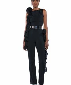 STELLA FLOUNCED FLARED LEGGING -FINESSE-shop stella flounced flared legging black 6 6