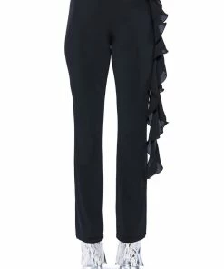 STELLA FLOUNCED FLARED LEGGING -FINESSE-shop stella flounced flared legging black 8 8