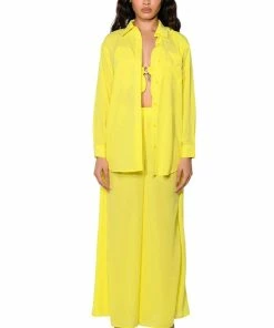 SUNSHINE BABY WIDE LEG PALAZZO PANT -FINESSE-shop sunshine baby wide leg palazzo pant yellow 4 4