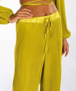 SWEET APPLE PLISSE PALAZZO PANT -FINESSE-shop sweet apple plisse palazzo pant light green 6 6
