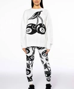 SWEET LUCK SWEATER LEGGING -FINESSE-shop sweet luck sweater legging white black 7 7