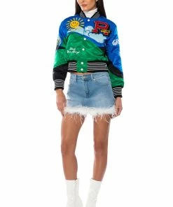 SWEETHEART FEATHER DETAIL DENIM MINI SKIRT -FINESSE-shop sweetheart feather detail denim mini skirt medium blue denim 3 3