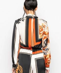 TALK TO ME V NECK ROMPER -FINESSE-shop talk to me v neck romper black multi 10 10