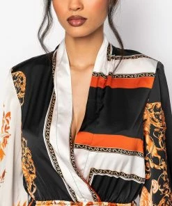 TALK TO ME V NECK ROMPER -FINESSE-shop talk to me v neck romper black multi 11 11