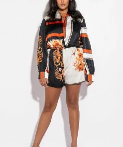 TALK TO ME V NECK ROMPER -FINESSE-shop talk to me v neck romper black multi 5 5