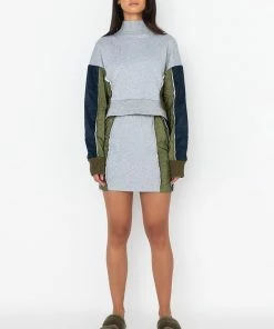 TAP IN MINI SKIRT -FINESSE-shop tap in mini skirt grey multi 5 5