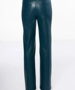 TE QUIERO HIGH RISE VEGAN LEATHER STRAIGHT LEG PANTS IN TEAL 11 TE QUIERO HIGH RISE VEGAN LEATHER STRAIGHT LEG PANTS IN TEAL -FINESSE-shop te quiero high rise vegan leather straight leg pants in teal teal 5 5