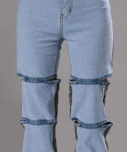 TEMPTATION HIGH RISE LAYERED WIDE LEG JEAN -FINESSE-shop temptation high rise layered wide leg jean light blue denim 7 7