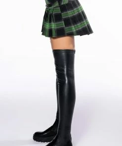 THE FLIRT PLEATED MICRO MINI SKIRT -FINESSE-shop the flirt pleated micro mini skirt green 8 8