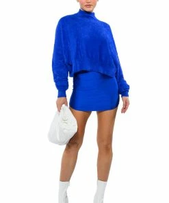 THE MOMENT MINI SKIRT IN BLUE -FINESSE-shop the moment mini skirt in blue royal blue 5 5 c1 c1