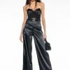 THE ONE AND ONLY WIDE LEG STRAPLESS JUMPSUIT WITH ATTACHED BELT