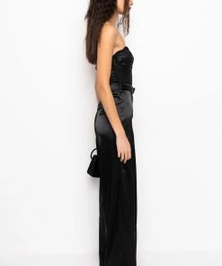 THE ONE AND ONLY WIDE LEG STRAPLESS JUMPSUIT WITH ATTACHED BELT -FINESSE-shop the one and only wide leg strapless jumpsuit with attached belt black 3 3 c1