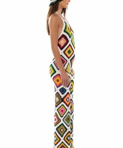 THE WAY YOU GROOVE CROCHET HALTER JUMPSUIT IN WHITE MULTI -FINESSE-shop the way you groove crochet halter jumpsuit in white multi white multi 3 3 c1 c1