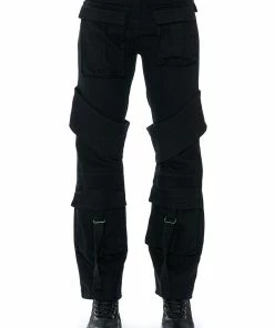 TOO COOL CARGO HIGH WAISTED JEANS -FINESSE-shop too cool cargo high waisted jeans black 4 4 c1