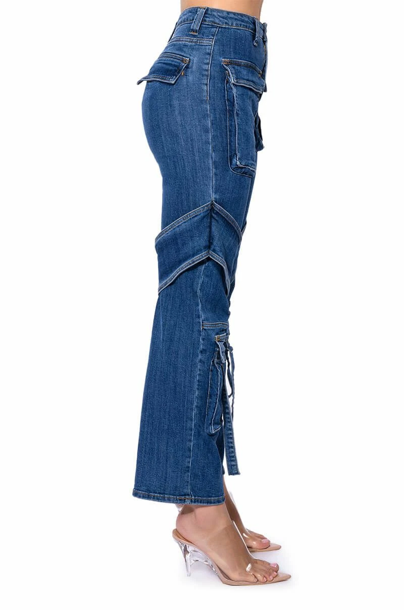 TOO COOL CARGO HIGH WAISTED JEANS 4 TOO COOL CARGO HIGH WAISTED JEANS - Image 4