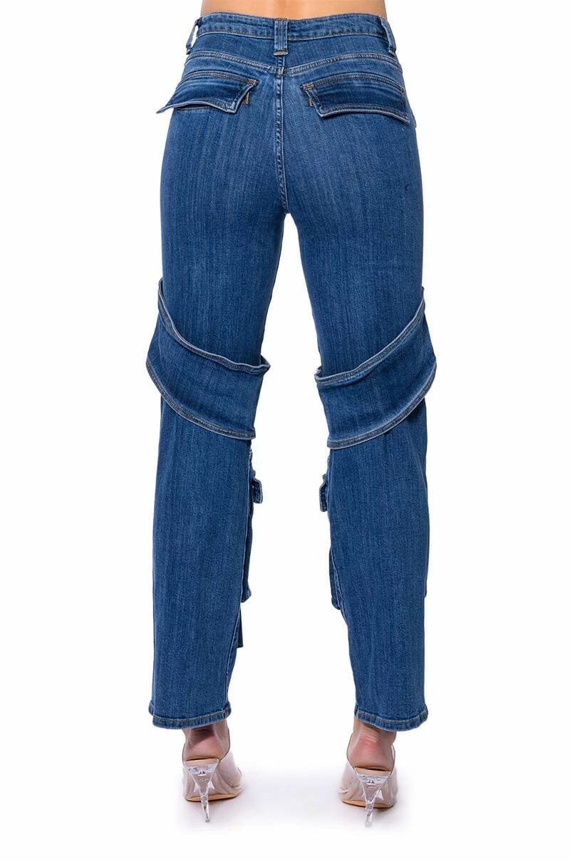 TOO COOL CARGO HIGH WAISTED JEANS 5 TOO COOL CARGO HIGH WAISTED JEANS - Image 5