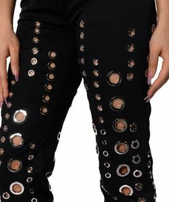 TOO MUCH FOR YOU HARDWARE DETAILED PANTS -FINESSE-shop too much for you hardware detailed pants black 9 9