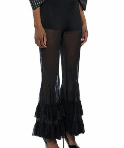 TRY AGAIN RUFFLED FLARE LEGGING -FINESSE-shop try again ruffled flare legging black 3 3