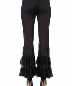 TRY AGAIN RUFFLED FLARE LEGGING -FINESSE-shop try again ruffled flare legging black 8 8