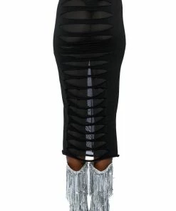 TRY ME DISTRESSED MIDI SKIRT 18 TRY ME DISTRESSED MIDI SKIRT -FINESSE-shop try me distressed midi skirt black 9 9